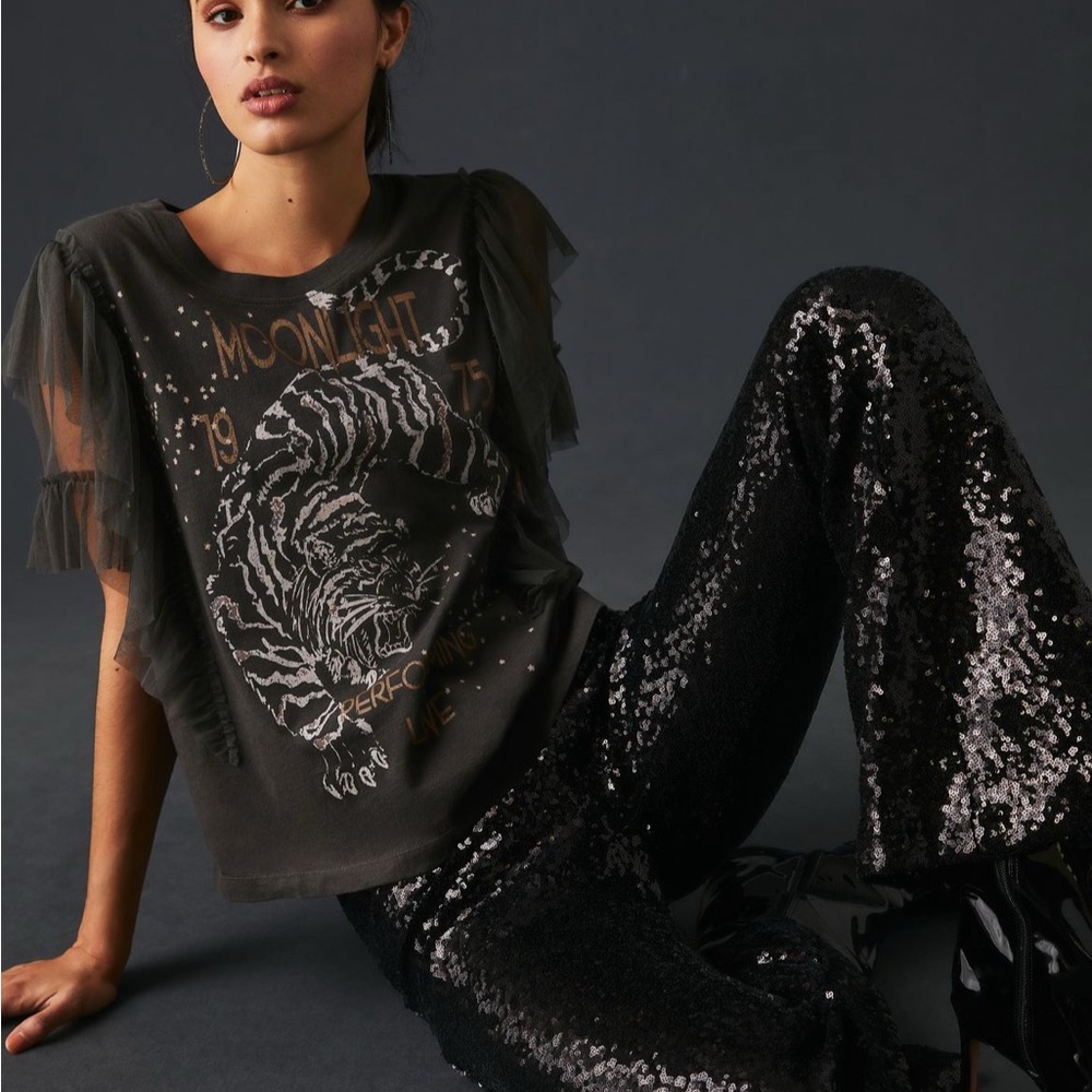 Pilcro Tulle Mesh Tee XL